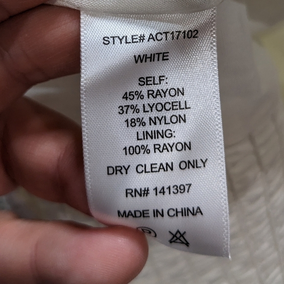 NWT ASTR white 2/3 sleeve cropped square neck top S - Picture 7 of 8